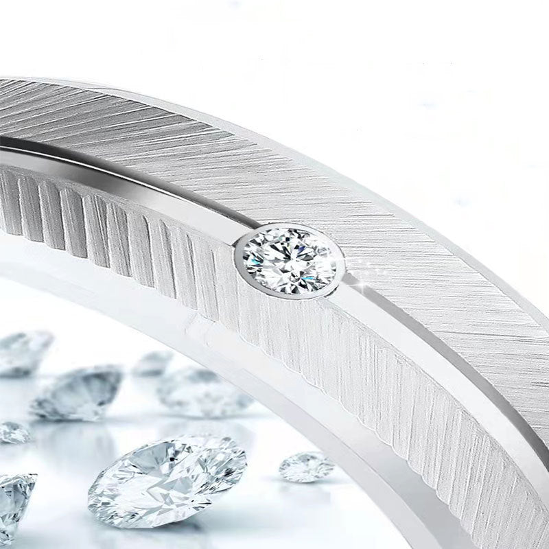 Men's Minimalist And Versatile Platinum Plated Ring