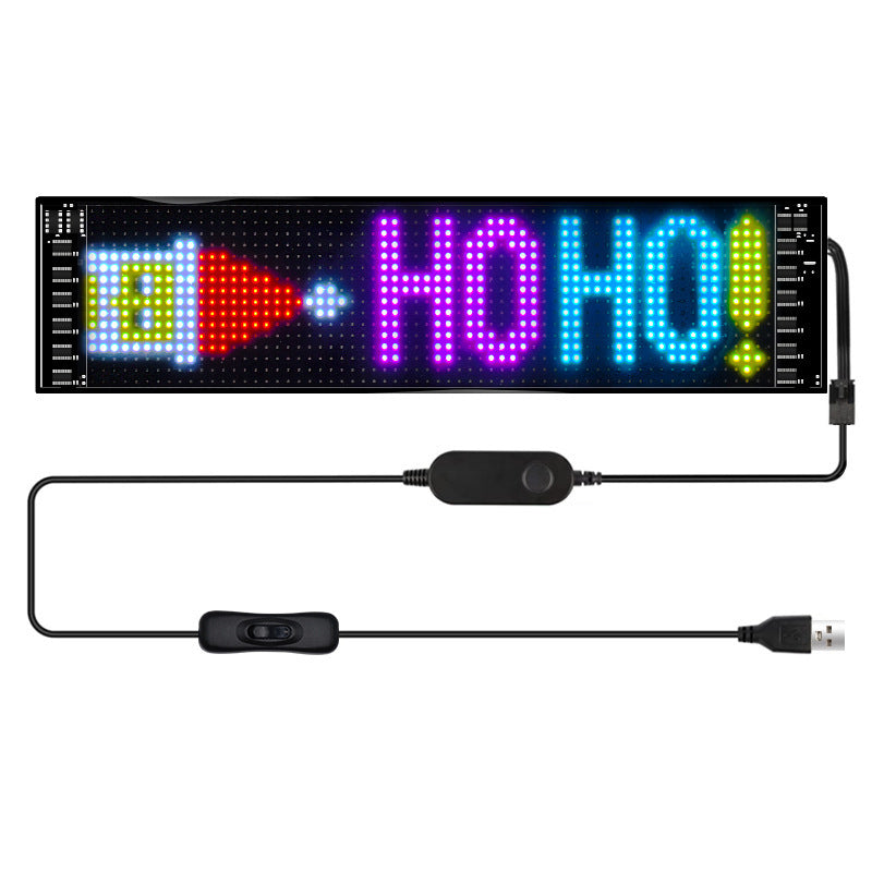 Connexion sans fil LED flexible Écran souple LED polychrome monté sur véhicule