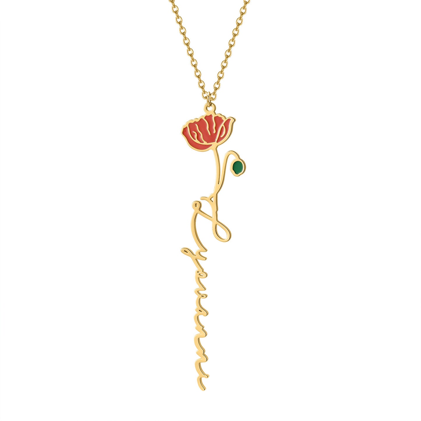 Collier en métal en acier inoxydable, couleur titane, fleur de décembre, bricolage