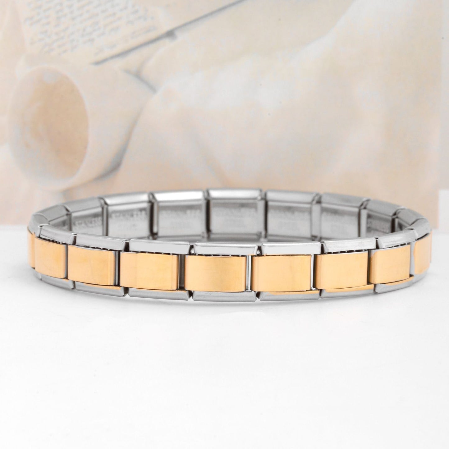 Bracelet mixte élastique italien pour femmes, 9mm, mode, acier inoxydable, bricolage, accessoires préférés des jeunes