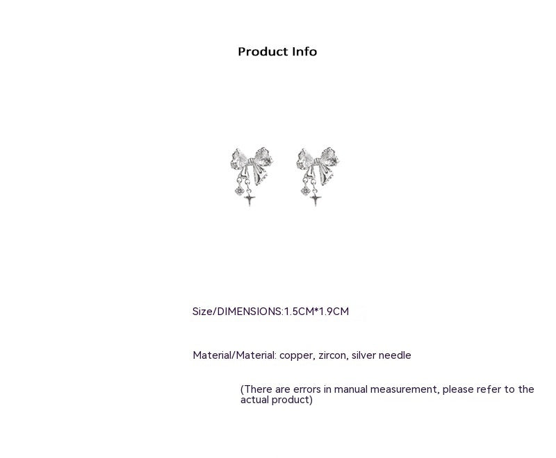 Boucles d'oreilles à tige avec nœud d'astérisme pour femmes, conception d'intérêt particulier