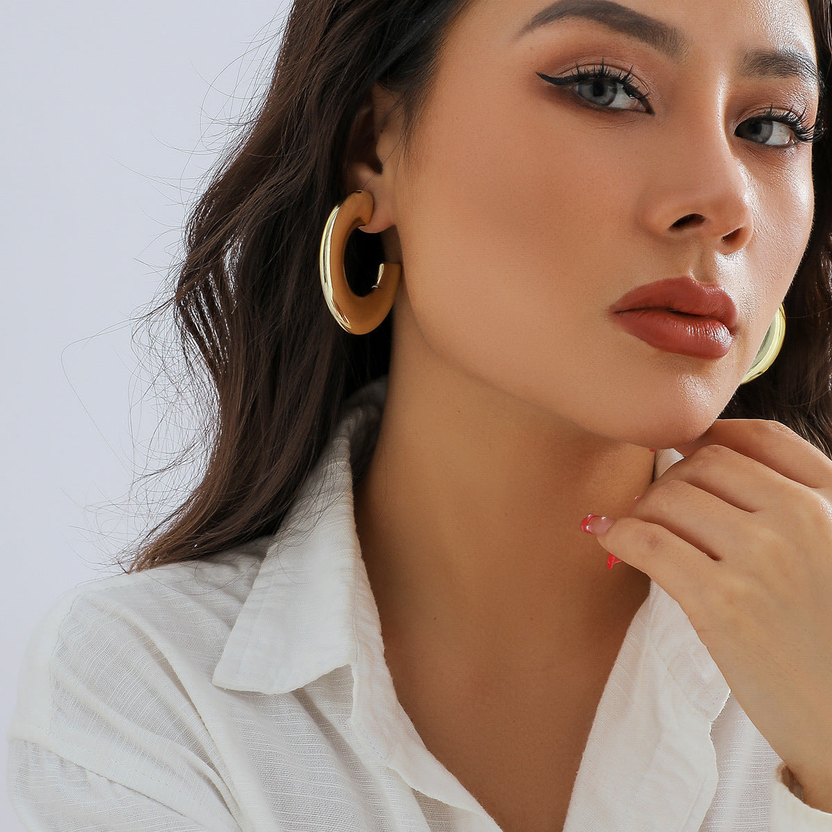 Pendientes de botón de moda de moda hip-hop de metal punk