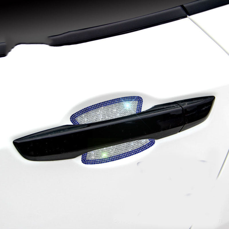Pegatinas para manijas de puertas de automóviles con incrustaciones de diamantes