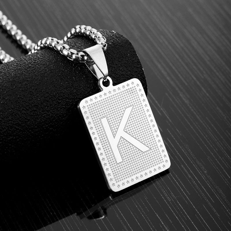 Women's Letter Fashion Stainless Steel Pendant Necklace