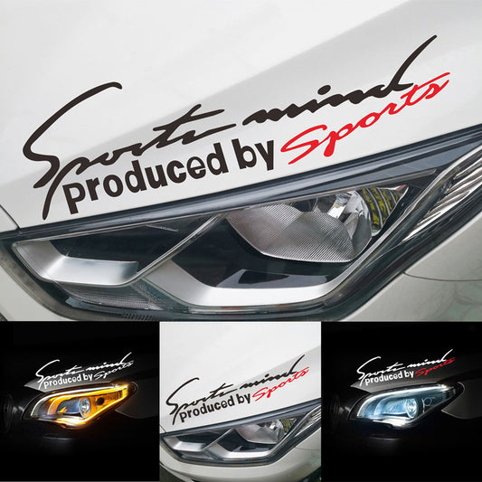 Lámpara ceja pegatina de coche cubierta de cabeza firma del motor