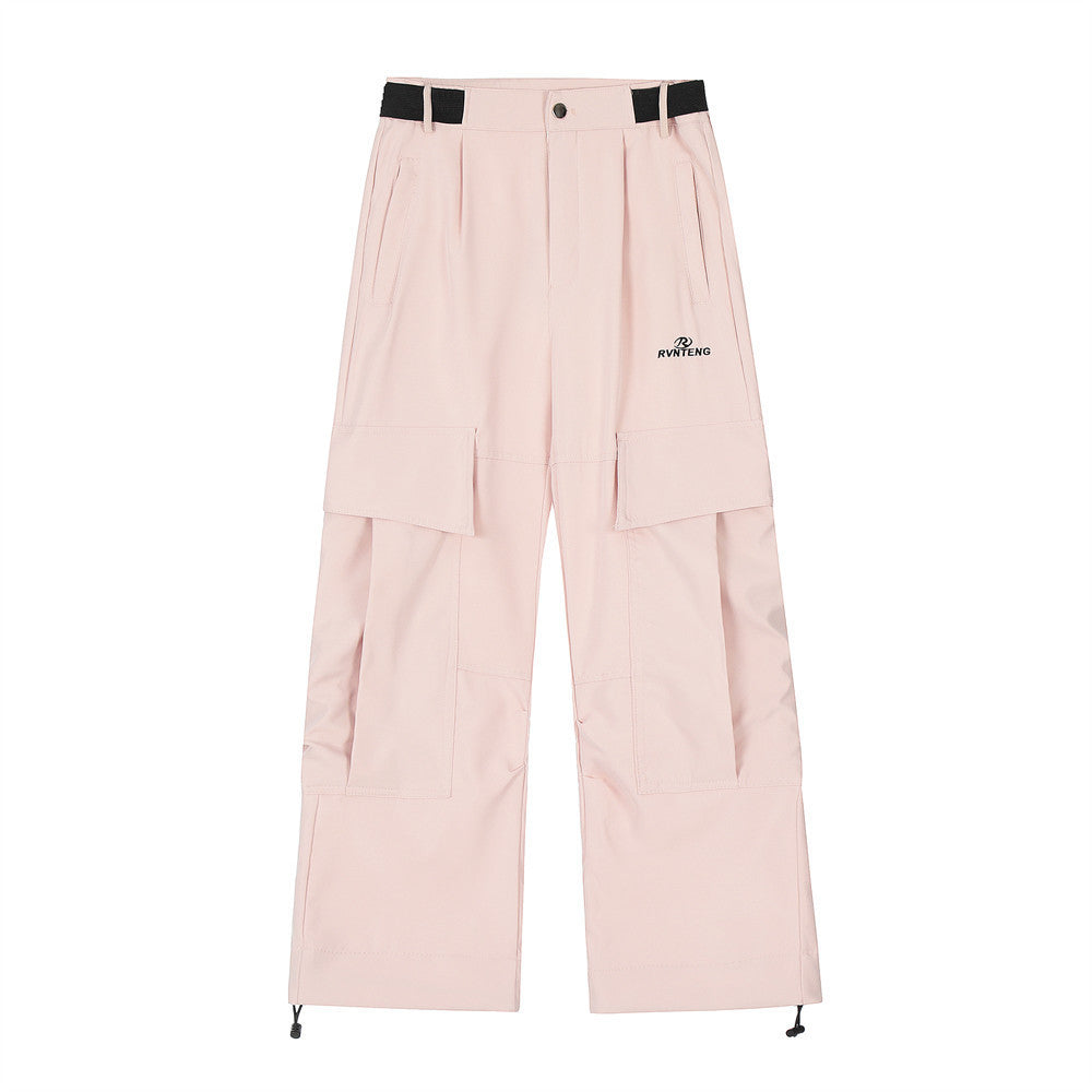 American High Street Design Sense Niche Function Wide Leg Casual Trousers