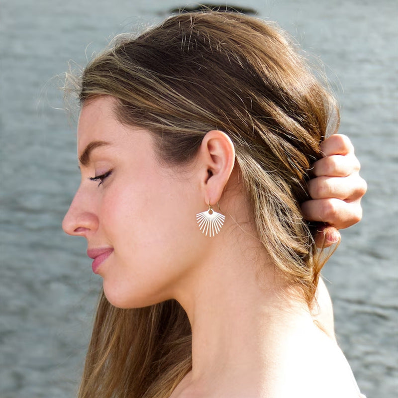 Boucles d'oreilles pendantes en forme de tournesol, style bohème, créatif, Vintage, simples