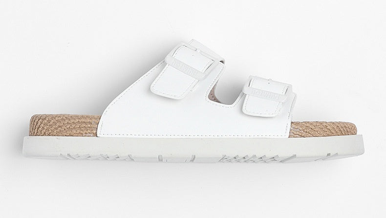 Pantoufles décontractées en corde de chanvre, Massage à haute élasticité, mi-bas, pour la maison