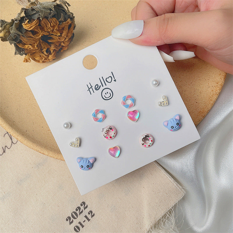 Boucles d'oreilles à tige en argent sterling pour femme
