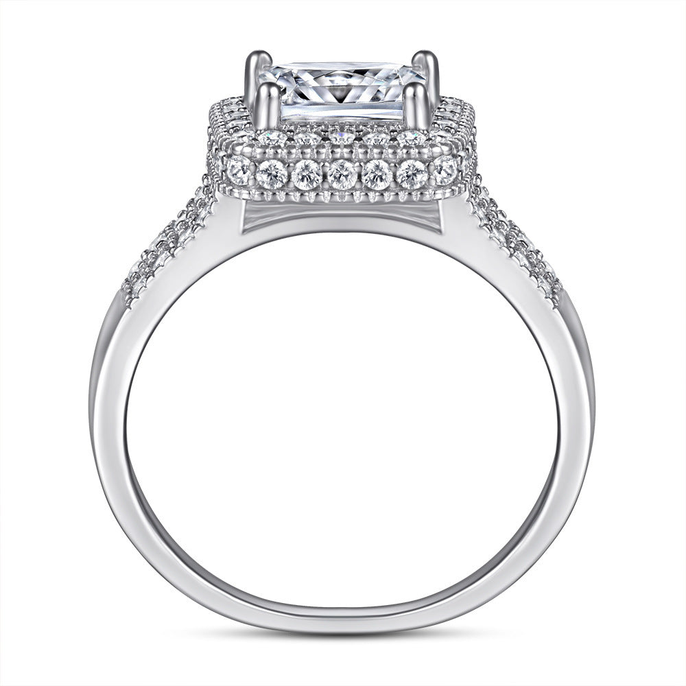 Women's S925 Silver Zircon Ring