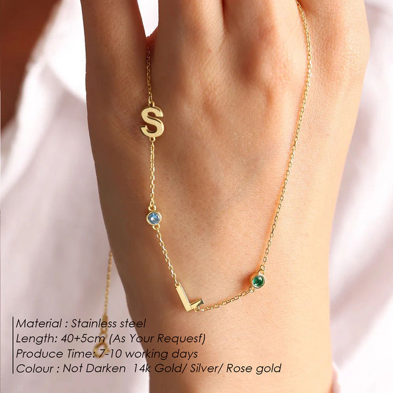 Stainless Steel 26 Alphabet Name Necklace