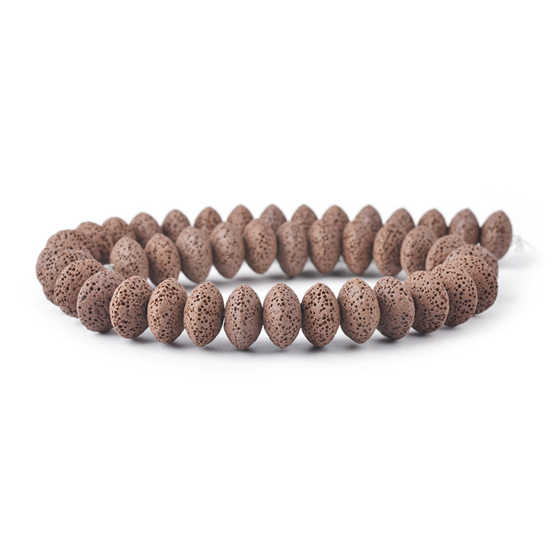 Perles rondes en roche volcanique, accessoires d'ornement DIY