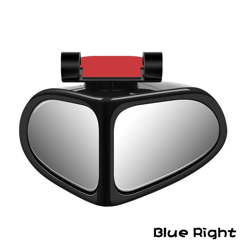 Petit rétroviseur rond de voiture, rétroviseur grand angle pour roues avant et arrière, rétroviseur auxiliaire double face, rétroviseur latéral grand angle réglable à 360 ° pour voiture