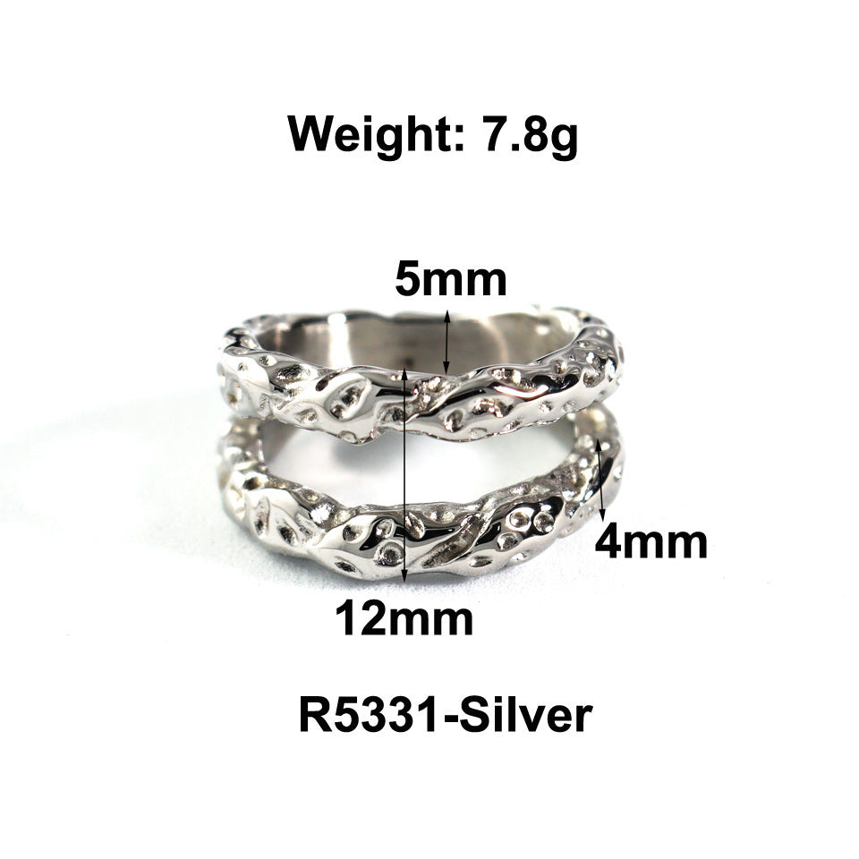 Fashion Bamboo Stainless Steel Ring