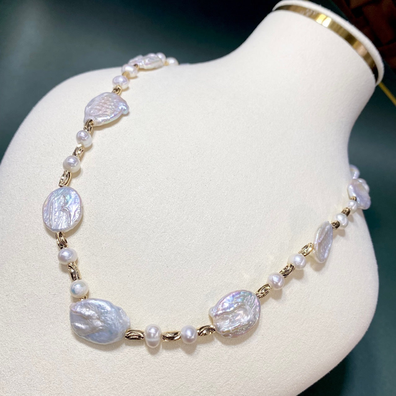 New Natural Baroque Pearl Necklace