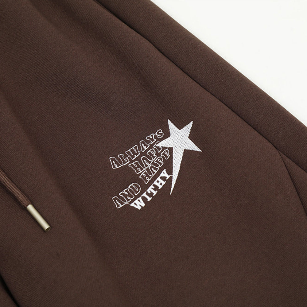 Loose Casual Fleece-lined Trousers Men