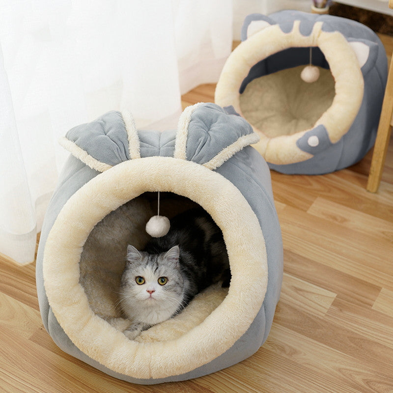 Maison pour chat, villa fermée, fournitures pour chat, lit
