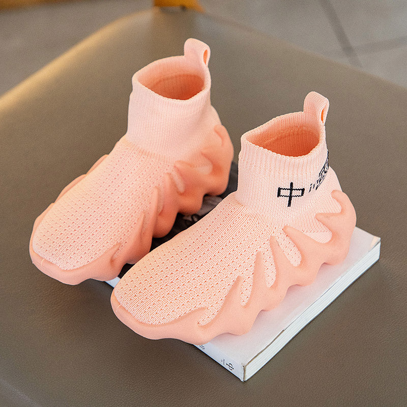 Baskets en maille respirante, chaussures chaussettes ultra légères pour enfants