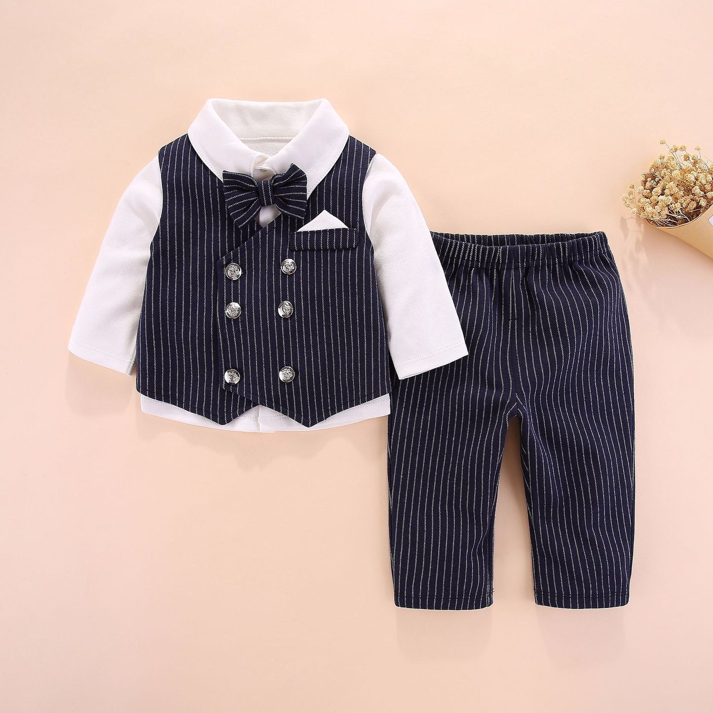 Bébé nouveau style gentleman beaux vêtements fendus