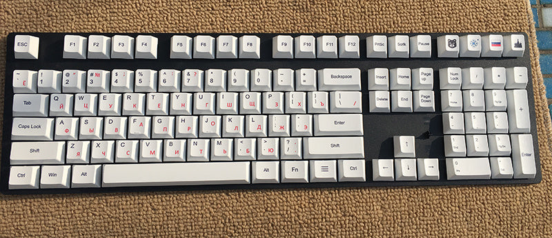 Tecla de sublimación de calor japonesa, rusa y coreana