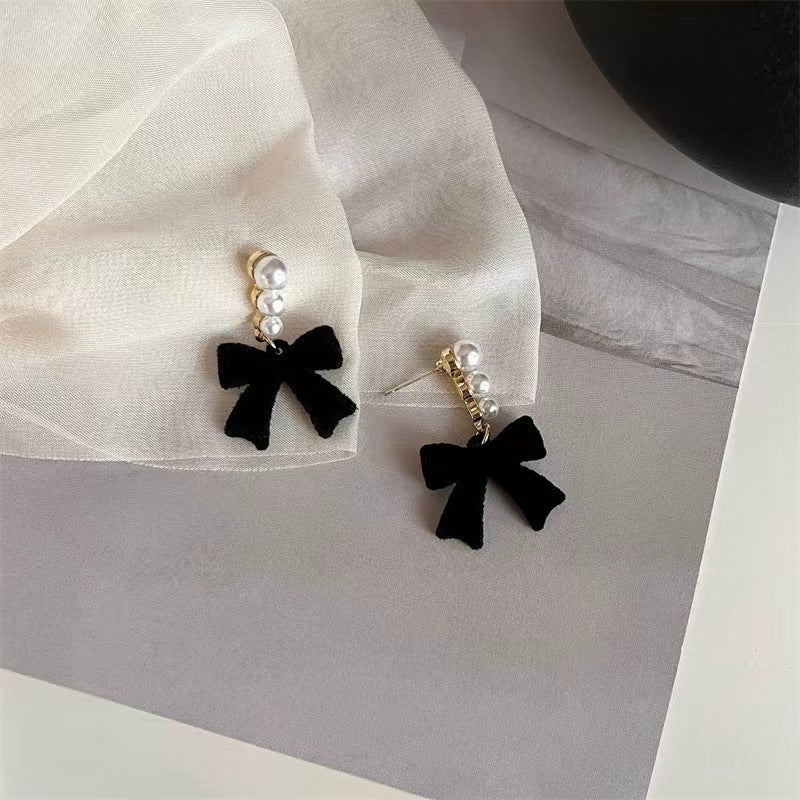 Boucles d'oreilles en peluche floquées pour femmes, automne et hiver