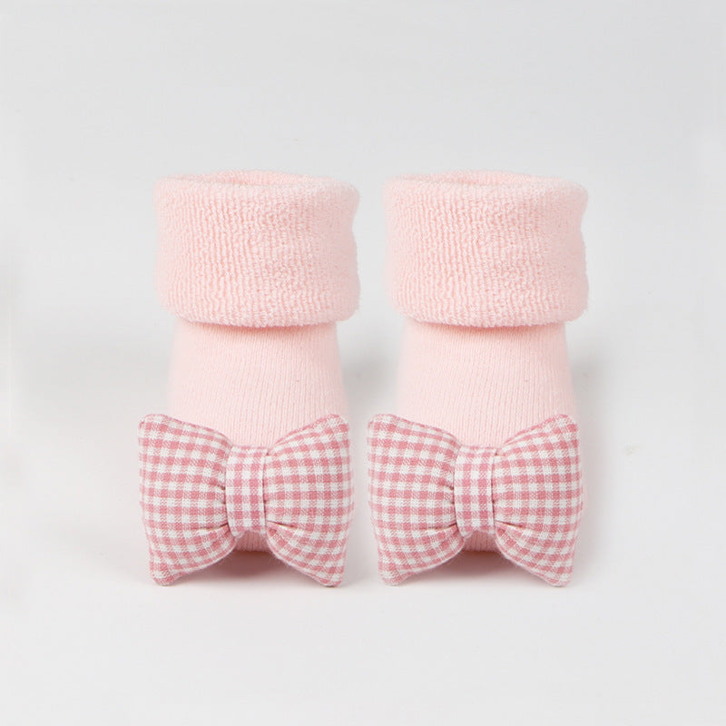 Chaussettes en coton pour bébés filles et garçons, en caoutchouc antidérapant, dessin animé, enfants en bas âge