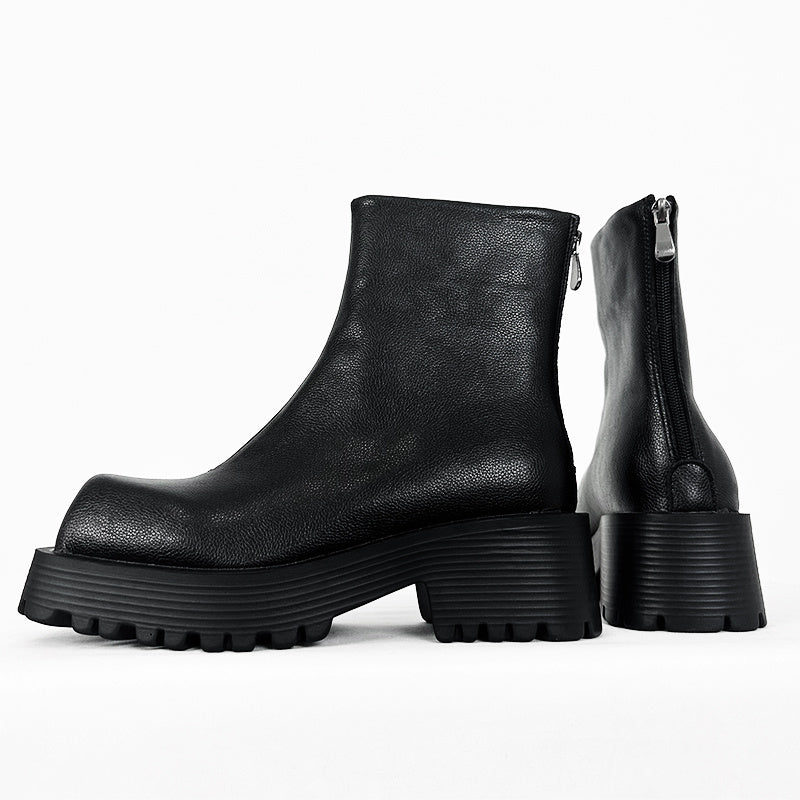 Botas Martin con punta cuadrada y plataforma a la moda para hombres y mujeres
