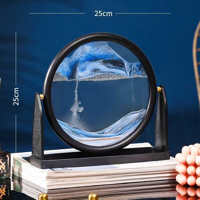 Decoración de escritorio de la sala de estar del hogar del reloj de arena del arte de lujo ligero