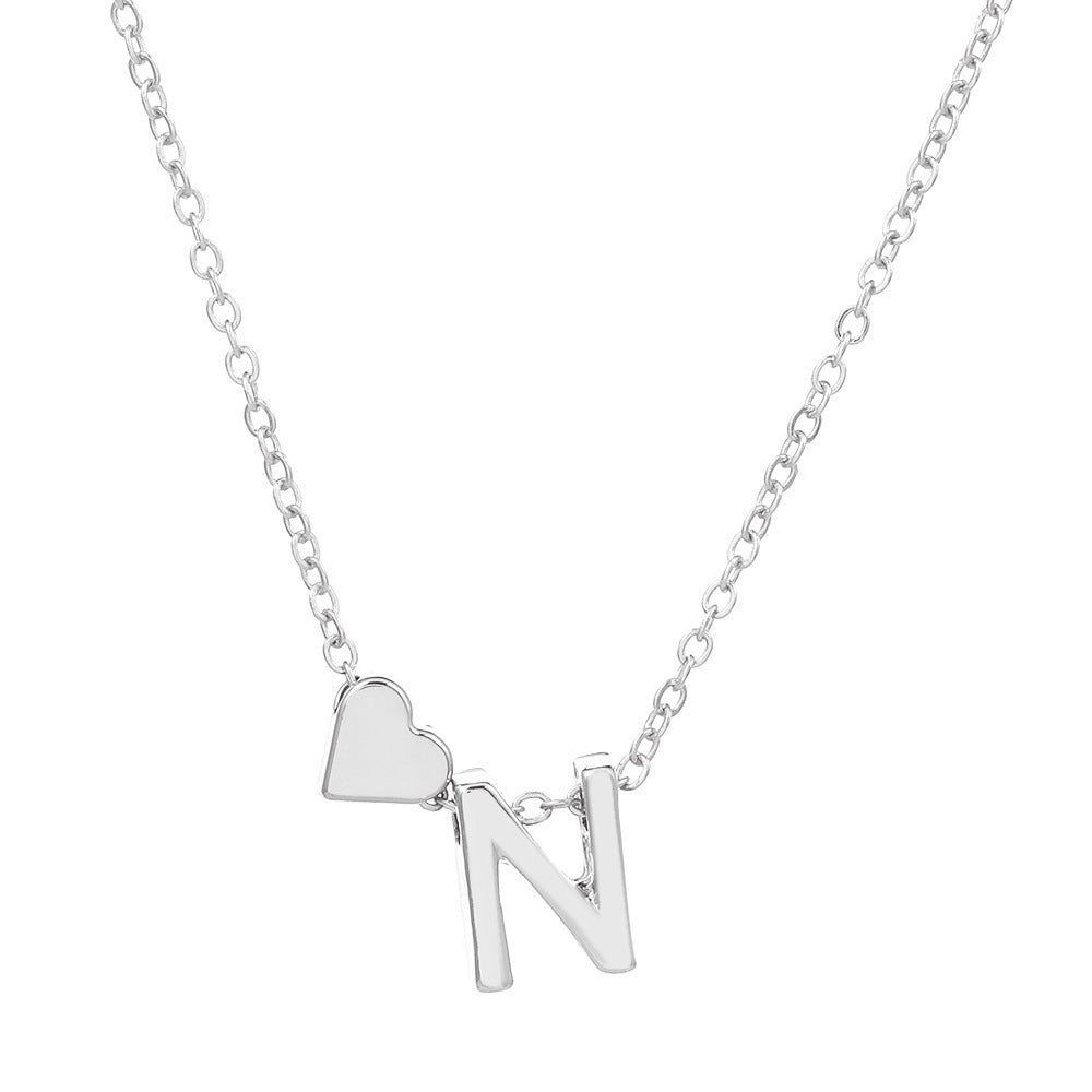 European And American Fashion Love 26 English Letter Simplicity Necklace