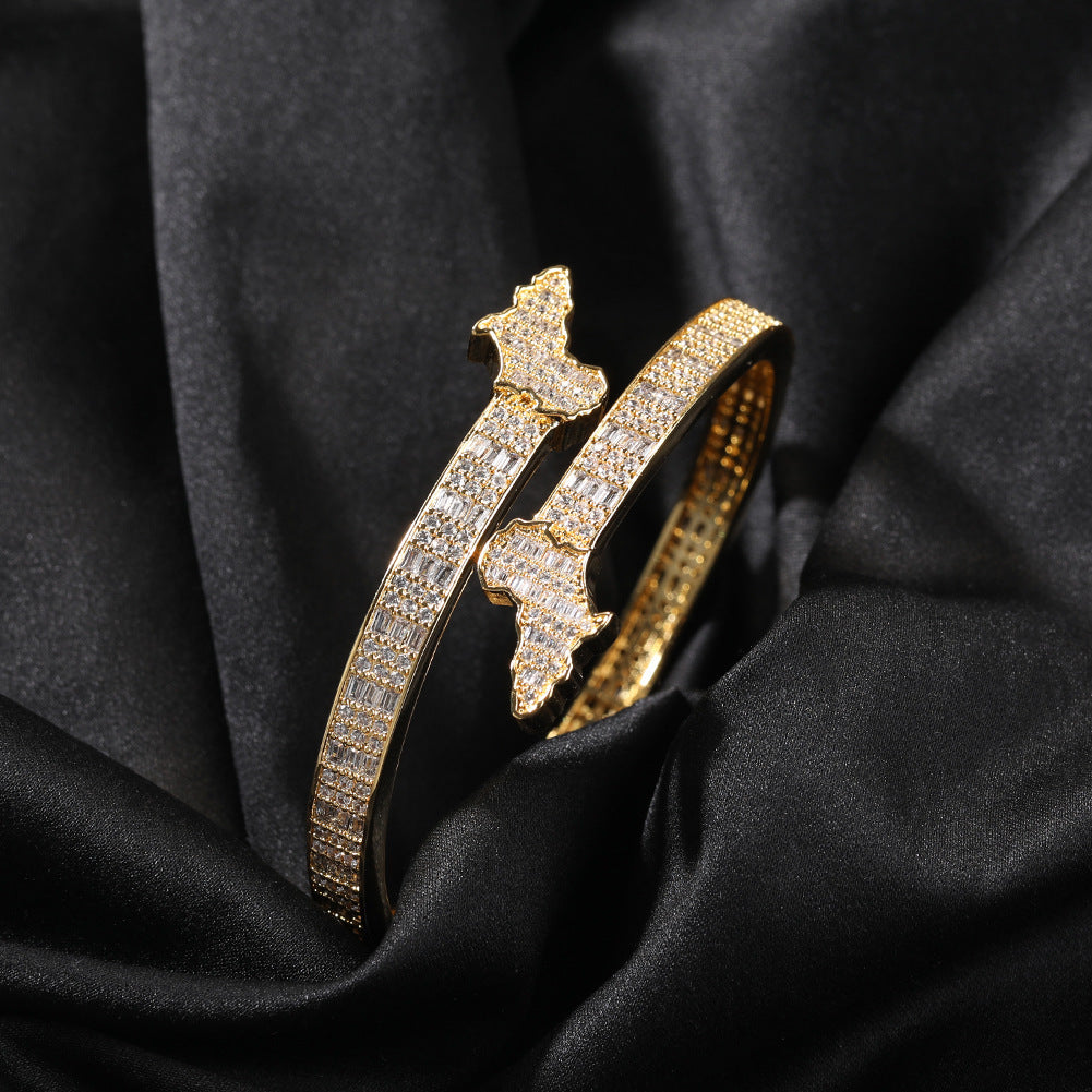 Bracelet Carte d'Afrique Créative Personnalisée