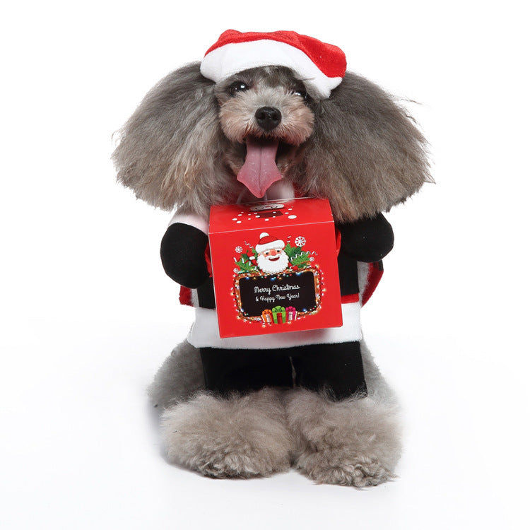 Suministros para mascotas, traje de pie, ropa divertida para perros, traje vertical, vestido de Navidad y Halloween, traje para mascotas