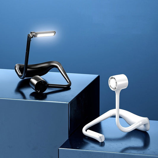 Ventilador de cuello colgante perezoso, carga USB portátil con pequeño ventilador ligero