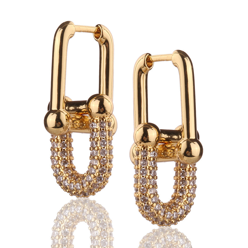 New Geometric European And American Ins Cold Style Ear Rings Women