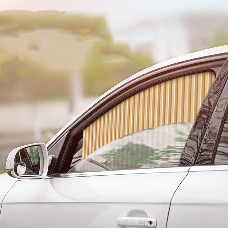 Cortina solar retráctil automática con aislamiento térmico y protector solar