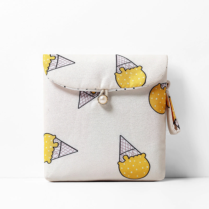Bolsa de almacenamiento de toallas de viaje para tía, dispensador portátil de servilletas de dibujos animados, bolsa de servilleta sanitaria