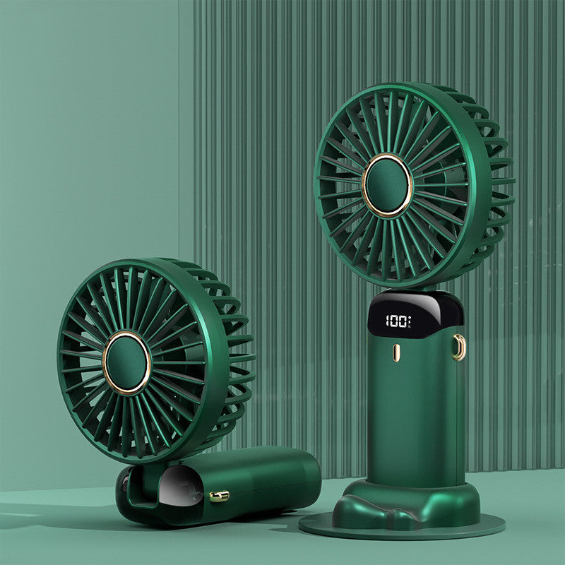 Ventilador de mano Usb, Mini ventilador portátil para estudiantes, pantalla Digital, pequeño ventilador eléctrico plegable para aromaterapia