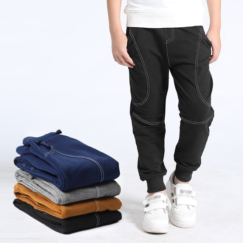 Pantalons de sport décontractés en pur coton pour enfants, nouvelle collection printemps et automne