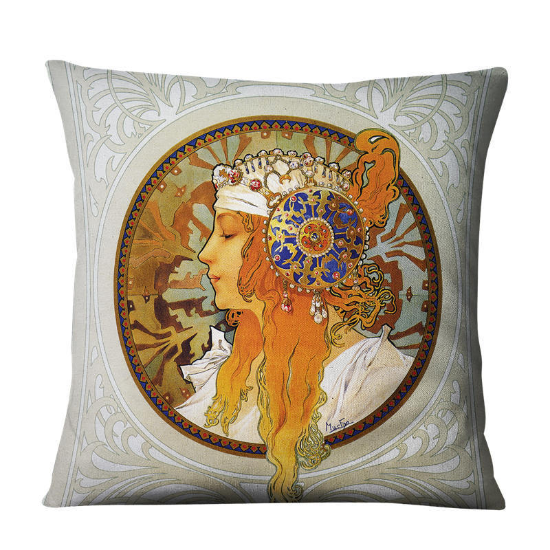 Funda de cojín de lino