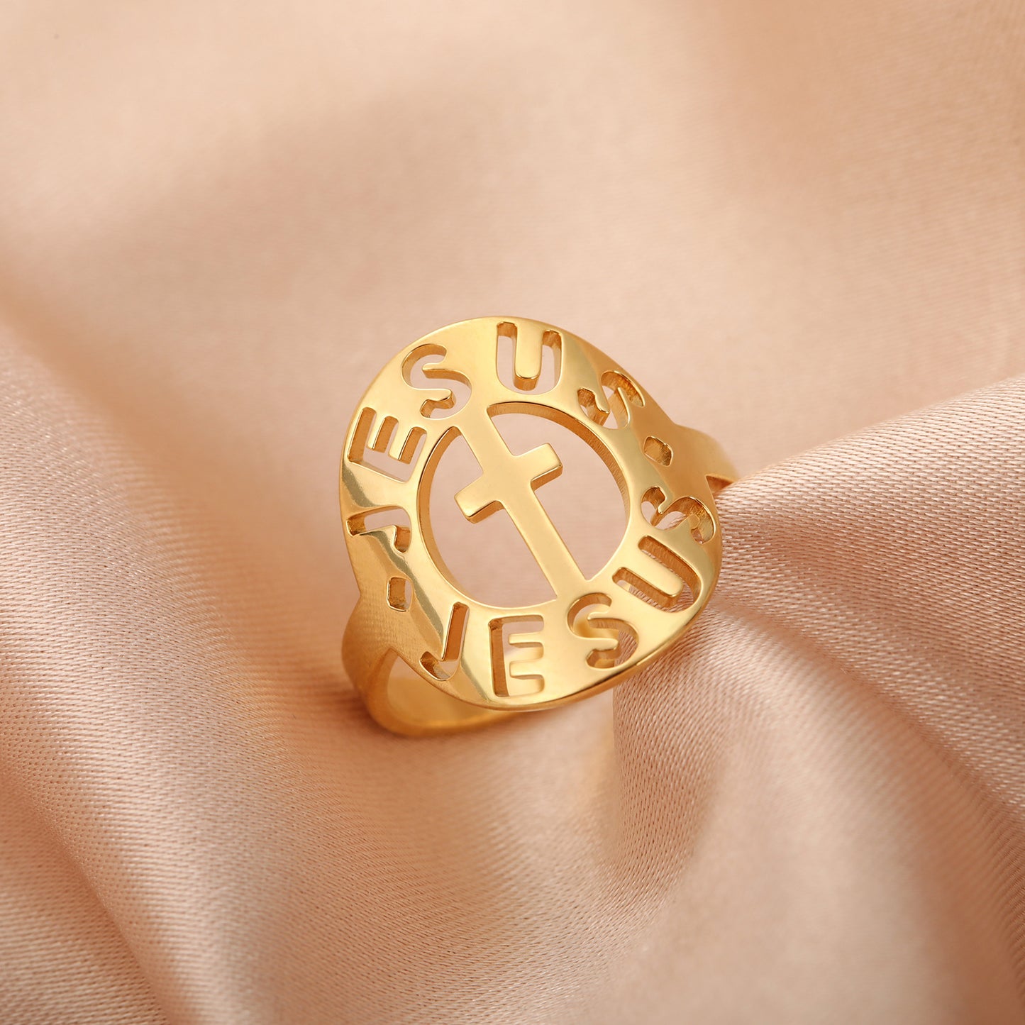 Bague fermée en acier titane de style rétro personnalisé pour hommes