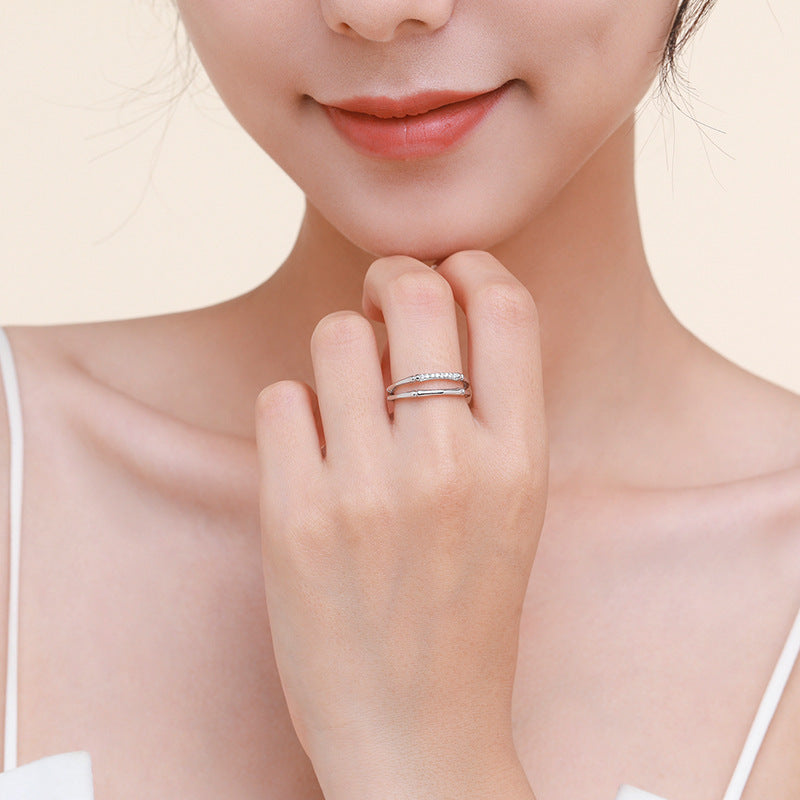 Women's Double-layer Bamboo Personality Ring