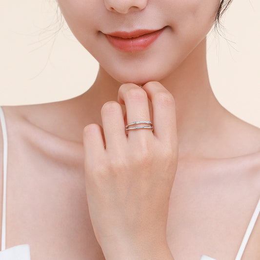 Women's Double-layer Bamboo Personality Ring