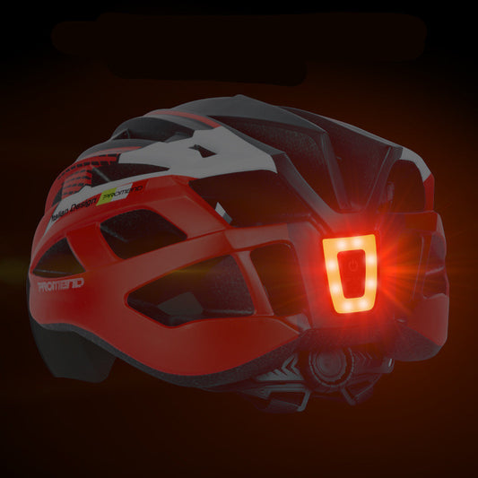 Tubo de asiento para casco de bicicleta, luz trasera de advertencia con carga USB, equipo para montar al aire libre