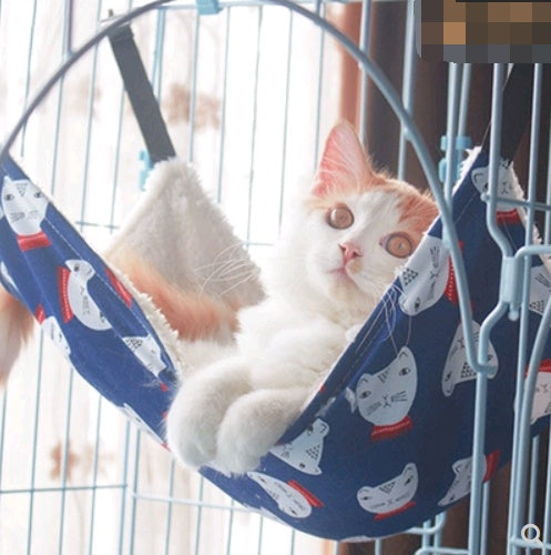 Chat chat hamac suspendu nid chat cage avec hamac suspendu lit pour chat litière pour chat balançoire chaud lit suspendu quatre saisons tapis pour chat