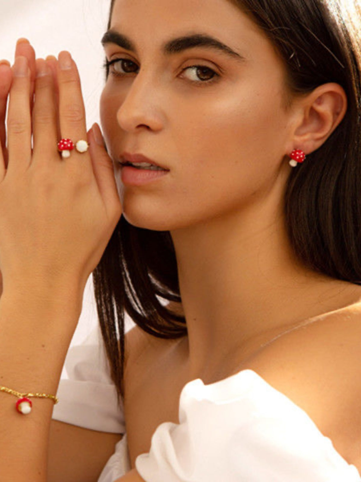 Boucles d'oreilles à tige en forme de champignon, créatives et mignonnes pour femmes