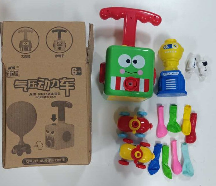 Power Balloon Launch Tower Toy Puzzle  Education Inertia Air Power Balloon Car Science Experimen Toy For Children Gift
