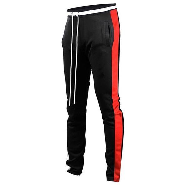 Pantalones deportivos con polainas informales para hombre.