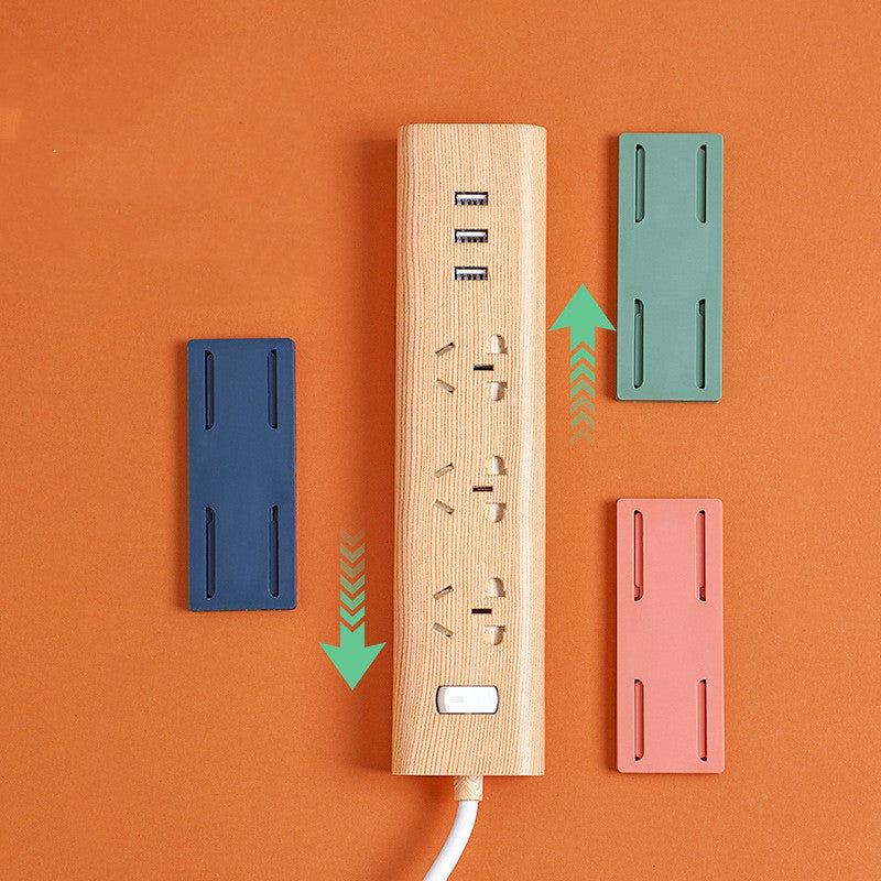 Gancho de pared autoadhesivo, soporte de almacenamiento, organizador de enchufes, fijador potente sin rastro, Cable montado en la pared, soporte de tira sin costuras