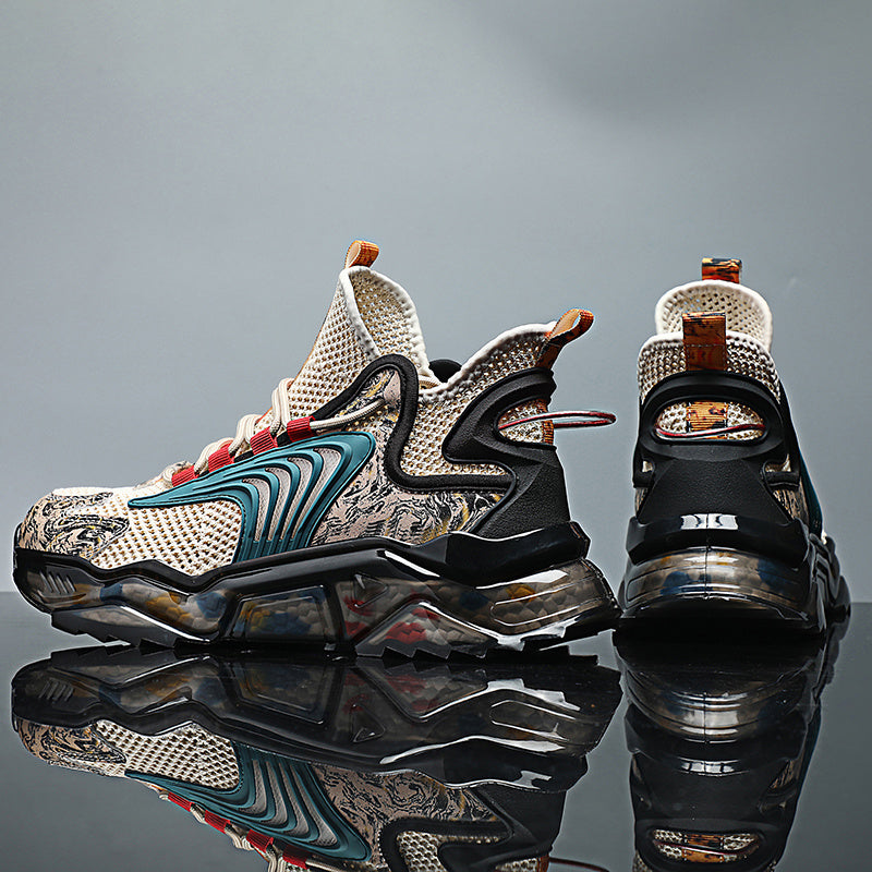 Chaussures de basket-ball de course à mailles fines et respirantes pour sports et loisirs