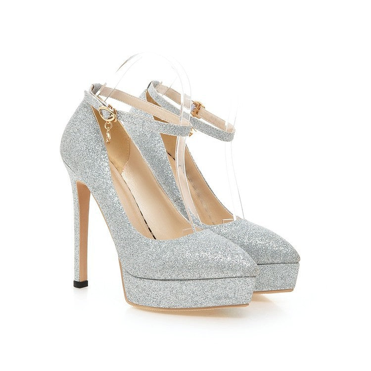 Chaussures à plateforme imperméables à talons aiguilles chics pour femmes