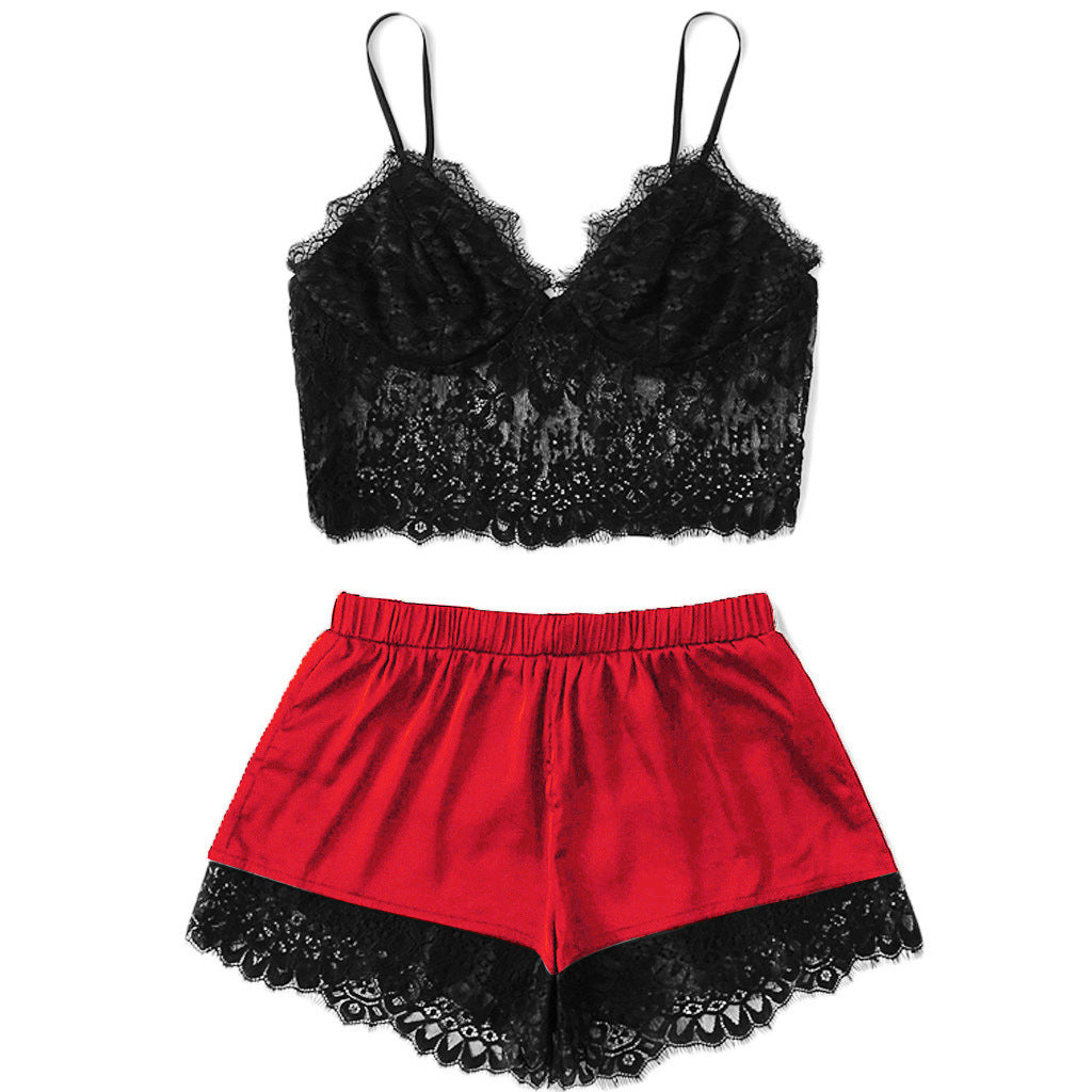 Lencería sexy traje sexy de lencería de encaje dividido para mujer sexy